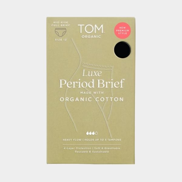 TOM;PERIOD BRIEF,PREM MRSE BLK XS 1X120