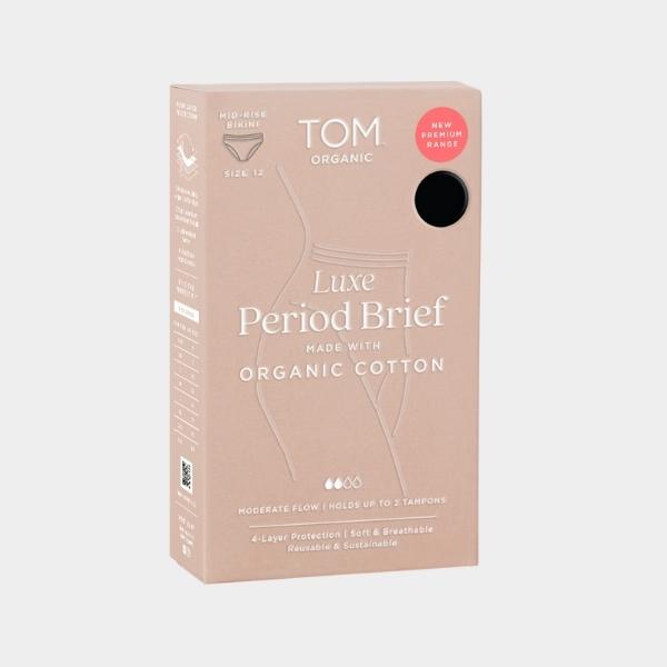 TOM;PERIOD BRIEF,PREM BKNI BLK M 1X6