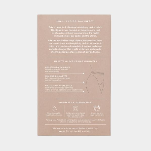 TOM;PERIOD BRIEF,PREM BKNI BLK M 1X6