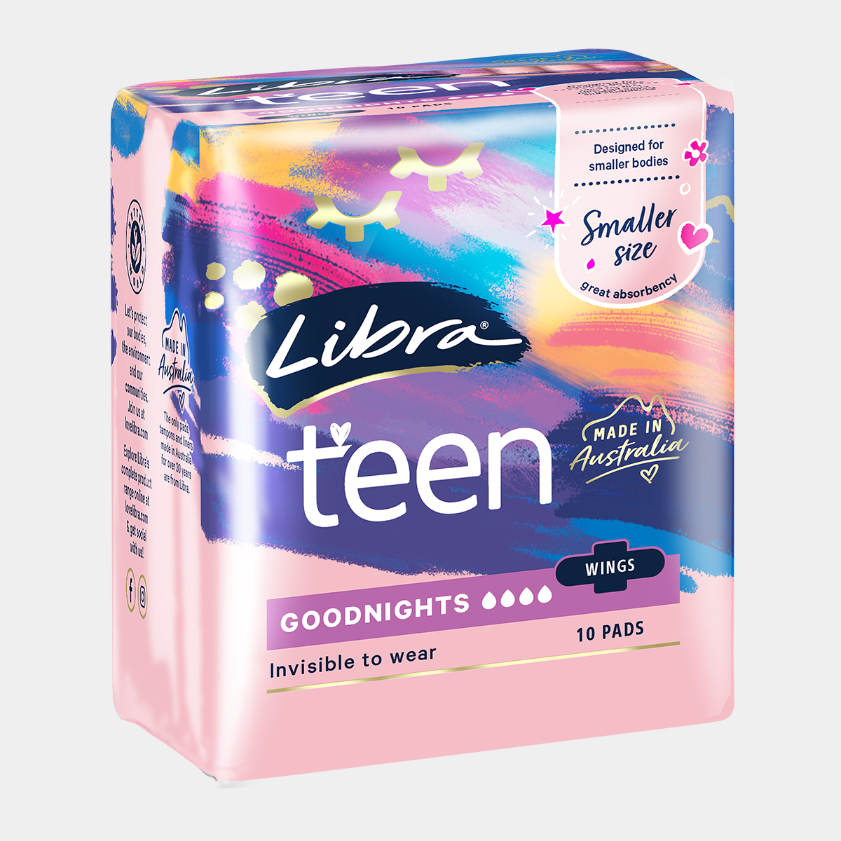Libra Teen Goodnight Pads with Wings