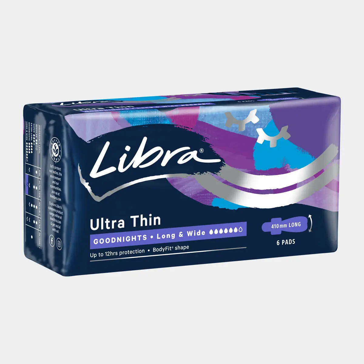 Ultra Thin Goodnights Pads Long and Wide with Wings